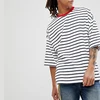 Custom Oversized Tshirt Men Drop Shoulder Striped T Shirt