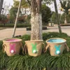 2017 new design custom Easter cute ear gift buckets Burlap its Egg Baskets for children