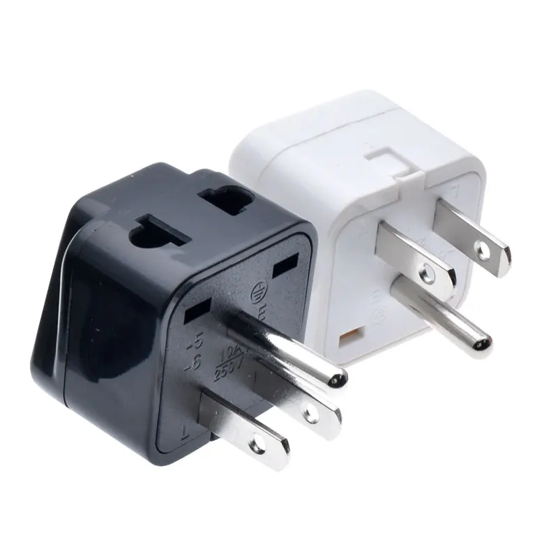 1pcs 3pins Universal Travel Usa American Power Plug Adapter Us To Eu Uk ...