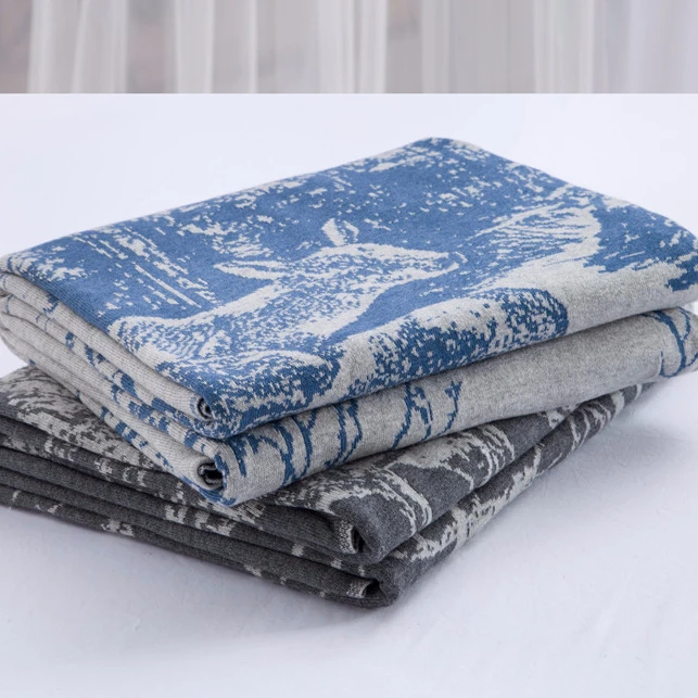 מותאם אישית מקצועי סרוג סופר עבה שמיכות חמות עבור מיטת מיטה זוגית