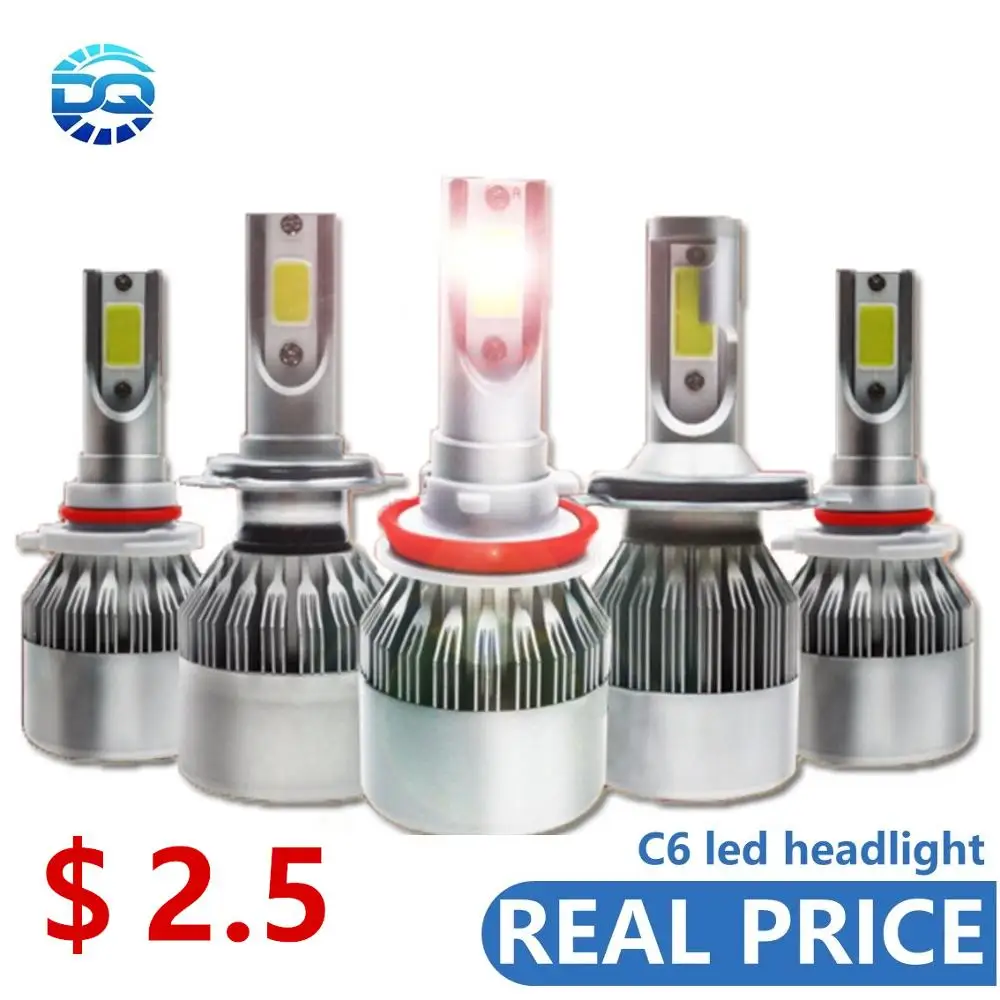 Best sell car led bulb c6 h4 h7 h11 9005 9006 auto led headlight