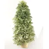 Life Like Snow Flocked Hinged Artificial Christmas Tree In Pot Holiday Decor Plant