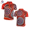custom dye sublimation Australian Aboriginals polo shirts men with indigenous design