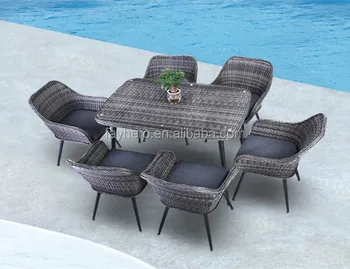 6 Seater New Design Wholesale Outdoor Furniture Al Frame Half