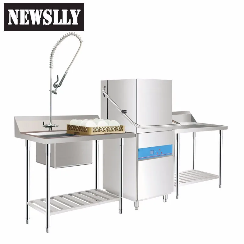 Hood Type Stainless Steel Restaurant Commercial Dishwasher Machine