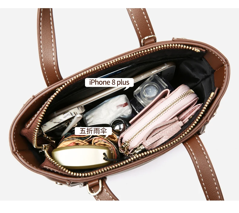 Viney Girls New Design Genuine Leather Handbag Women Fashion Crossbody