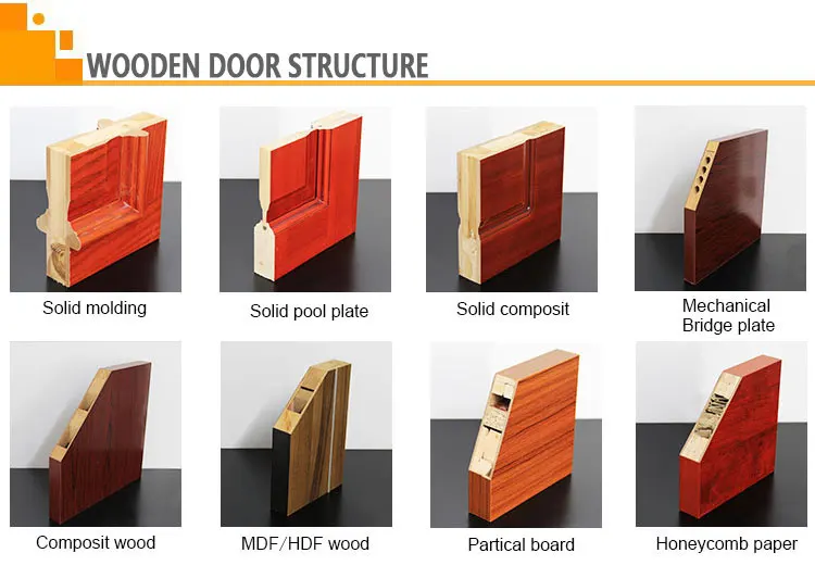 Material customized composite wood screen miniature door elegant wooden single door designs
