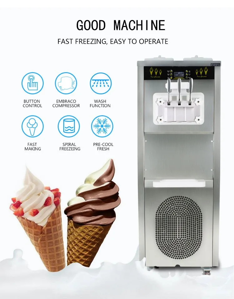 Softy Ice Cream Making Machine/ Ice Cream Machine For Home/ Thai Ice