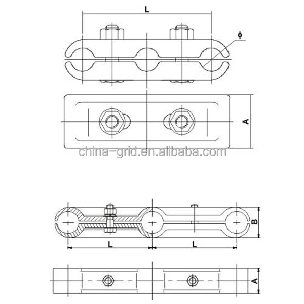 Supports for Three-bundle Conductor/Bus-bar Spacer