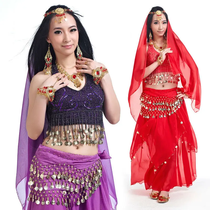 Sexy & Popular Belly Dance Long Skirts With Hanging Currency
