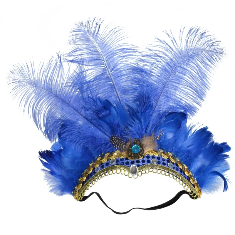 Brazilian Carnival Feather Headpiece Christmas Party Headband - Buy ...