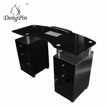 Nail Salon Furniture Packages Black Nail Tech Desk Nail Station