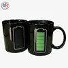 Battery Heat Reactive Mug Charging Discoloration Sensitive Magic Ceramic Cup