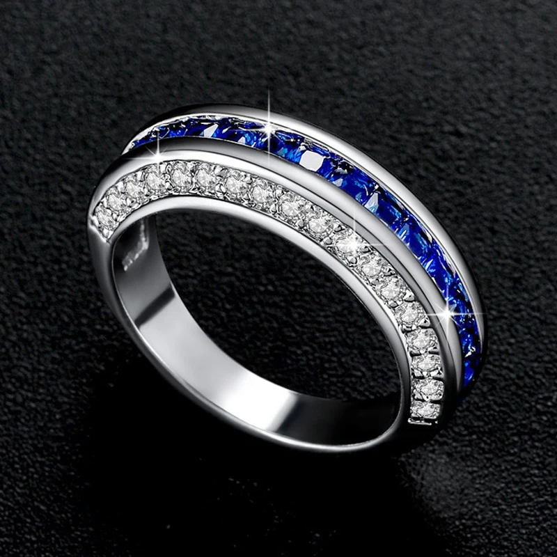 fashion gemstone jewellery smart cyclic annular zircon ring r184