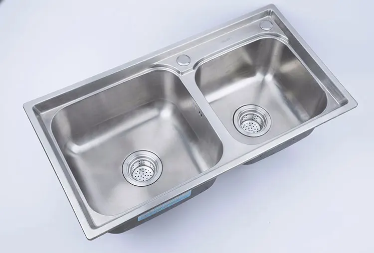 Double Bowl Stainless Steel Kitchen Sink Commercial Sink For Ethiopia