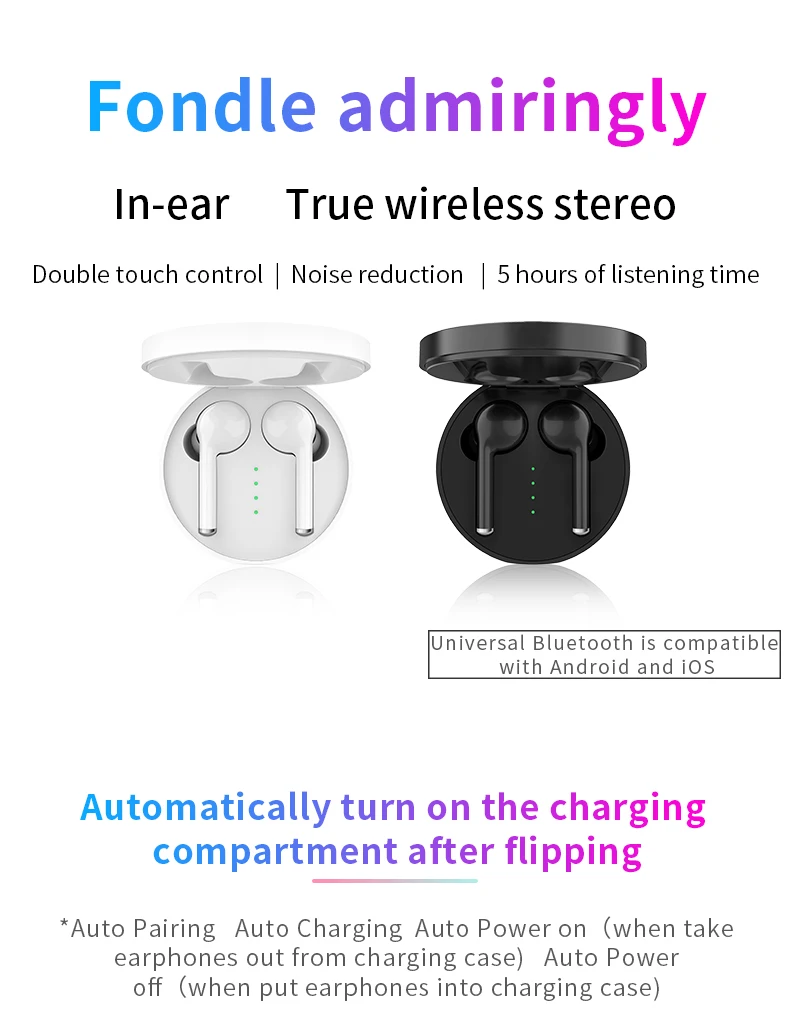Best Sell Factory Price Mobile Phone Use Wireless Headphones Earbuds Tws W40  Magnetic sport mini earphone for all mobilephones