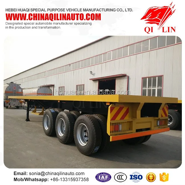China manufacture 40tf flatbed truck chassis bodies for sale