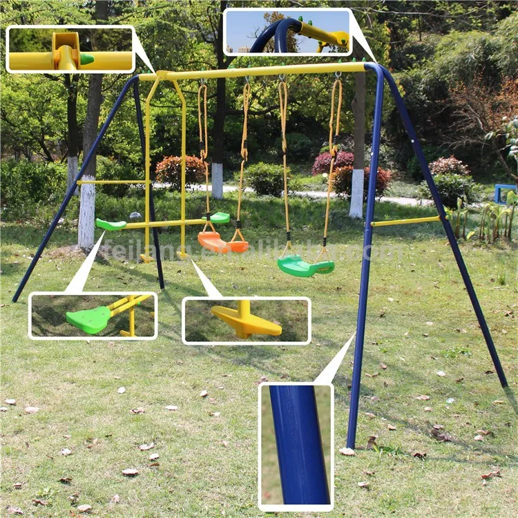 Kids Outdoor Steel Swing Set Galvanized Playground For Children & Adults Buy Swing Set,Set