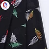 palm print kain chiffon print 100 polyester printed fabric for dress trousers