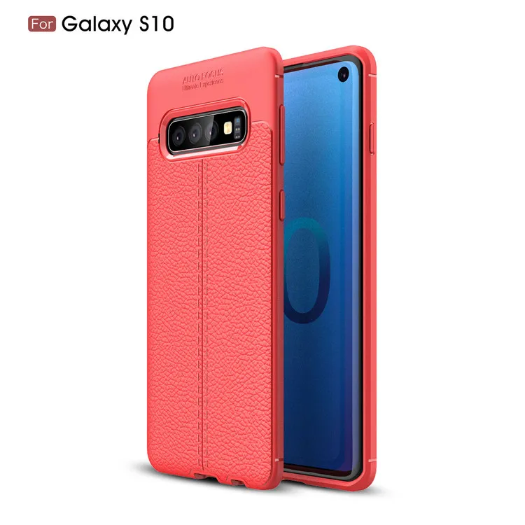 Hot Sell Litchi pattern Soft Tpu for Samsung galaxy S10