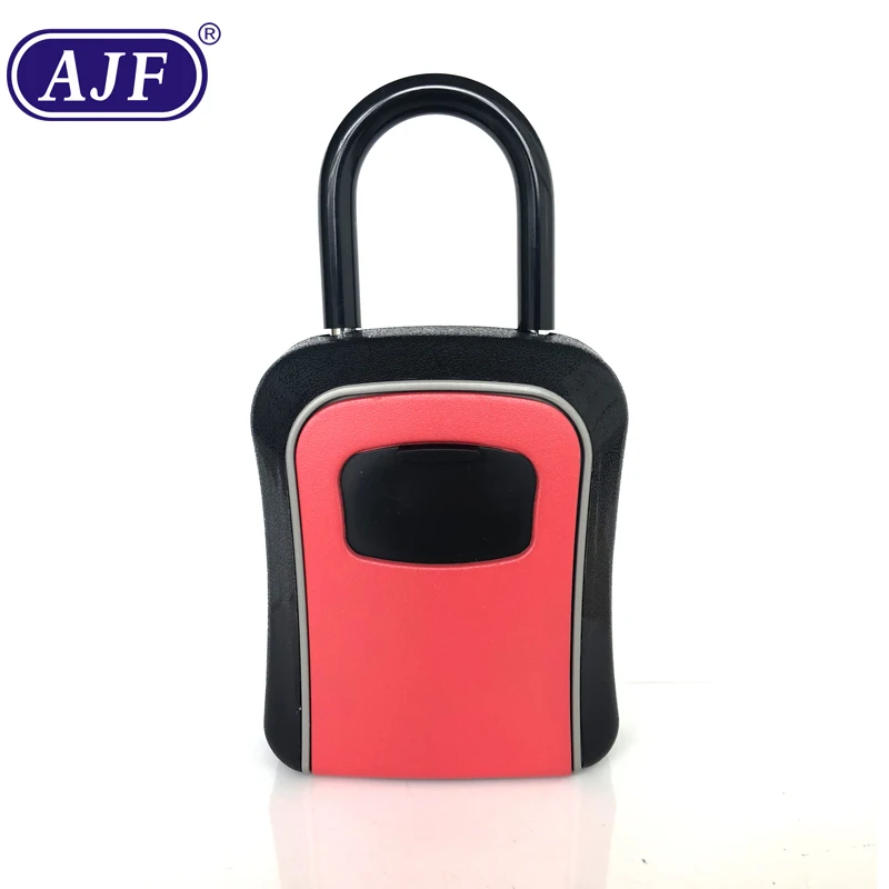 AJF shackle 4 digits wall mount waterproof combination key lock safe box