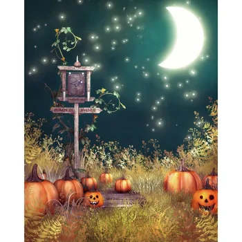 Cheap Decoration Items Fiber Optic Halloween Pumpkins Led Canvas