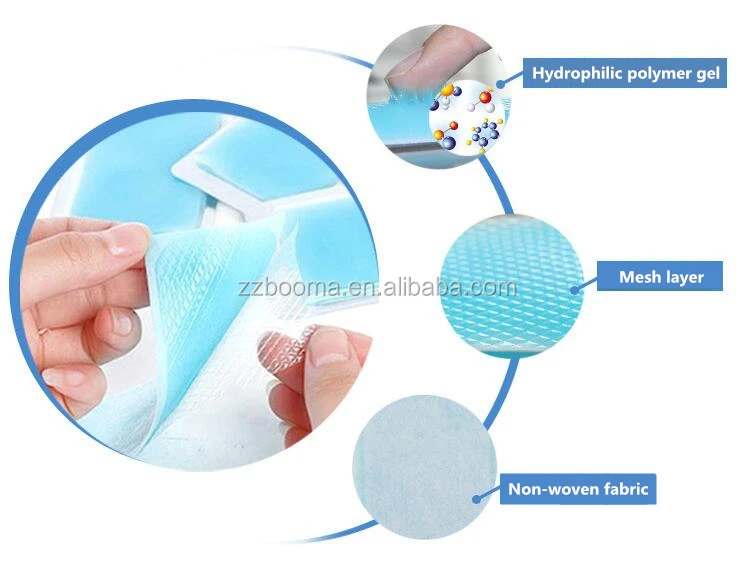 Cooling gel patch reducing fever and headache supplier Hydrogel Fever Cooling Gel Patch for Kids.jpg