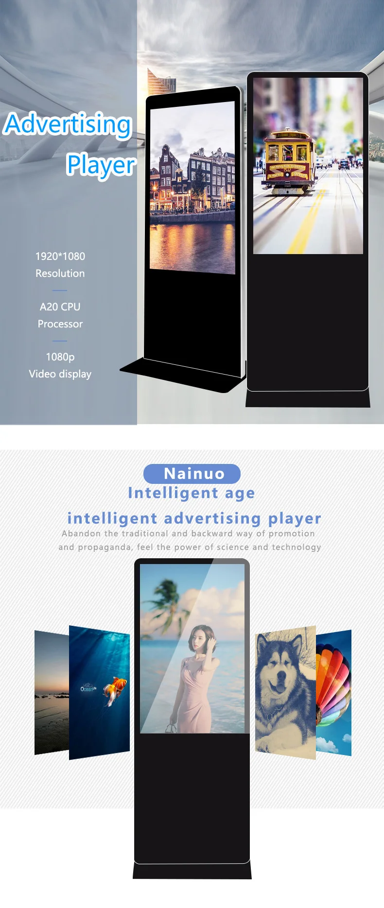 65inch Touchscreen Information internet kiosk with android pc