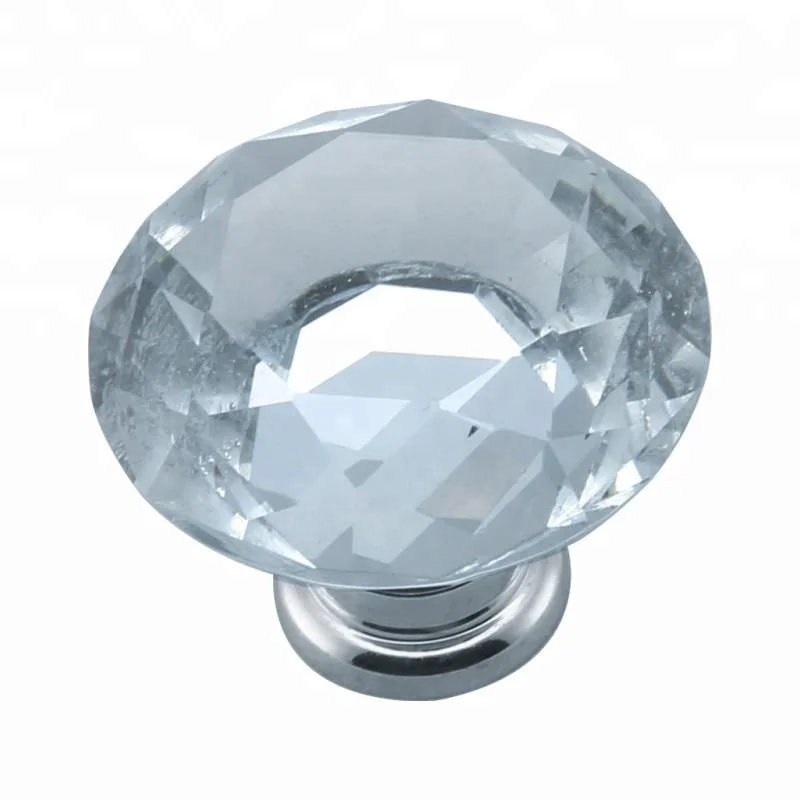 Cheap Decorative Fancy Crystal Glass Cabinet Knobs Dresser Knobs
