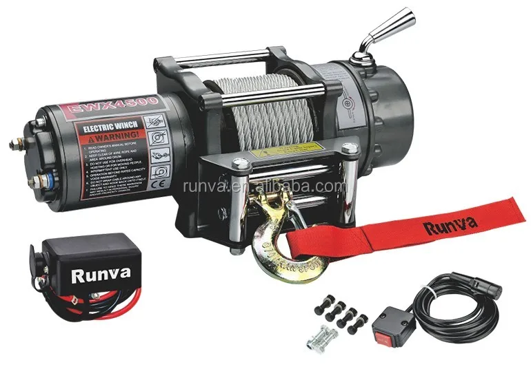 Runva Wireless Remote Control 4500 Lbs 12v Electric Winch Winch For Atv