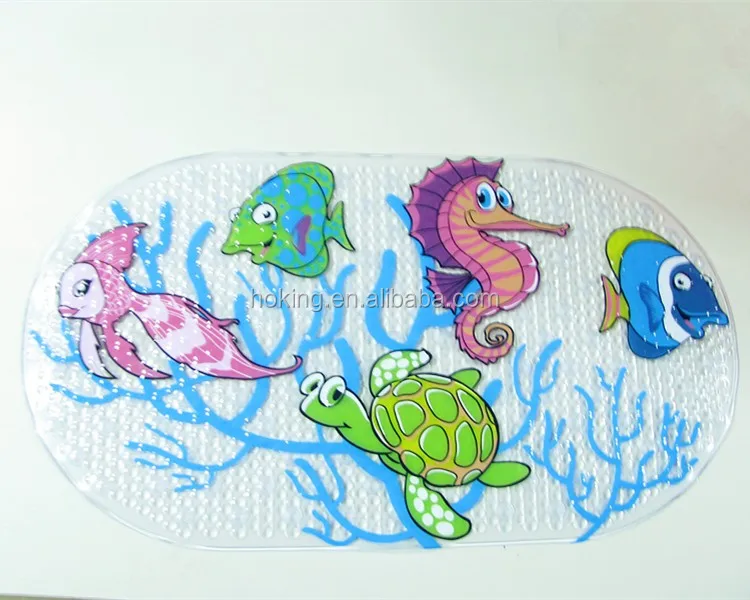 PVC anti-slip mat baby bath mat with suction cups