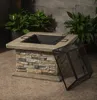 wholesale fire pits 29Inch Fire Pit Stacked Stone Fire Pit Table Limestone Firepit