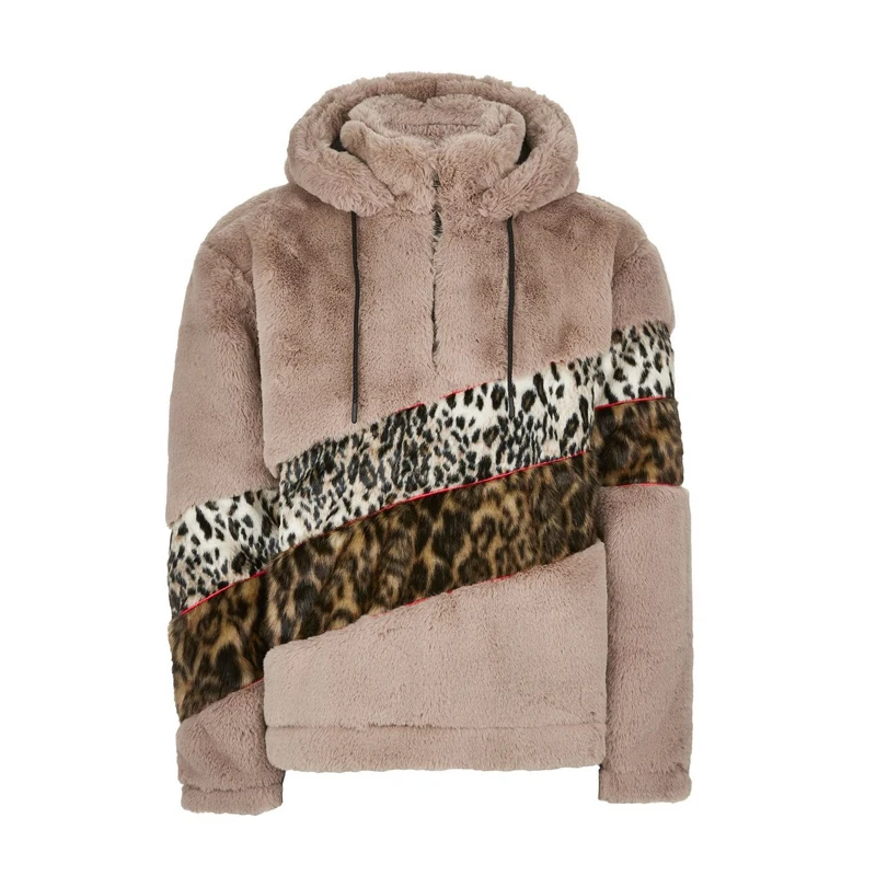 sherpa leopard pullover