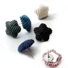 Flower Earring fabric covered ear nail