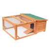 SDR007 Custom Color Green Single Storey Rabbit Hutch Indoor