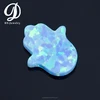 Lab Created Opal/ Blue Opal Hamsa/ Hamsa Opal Stone For Necklace