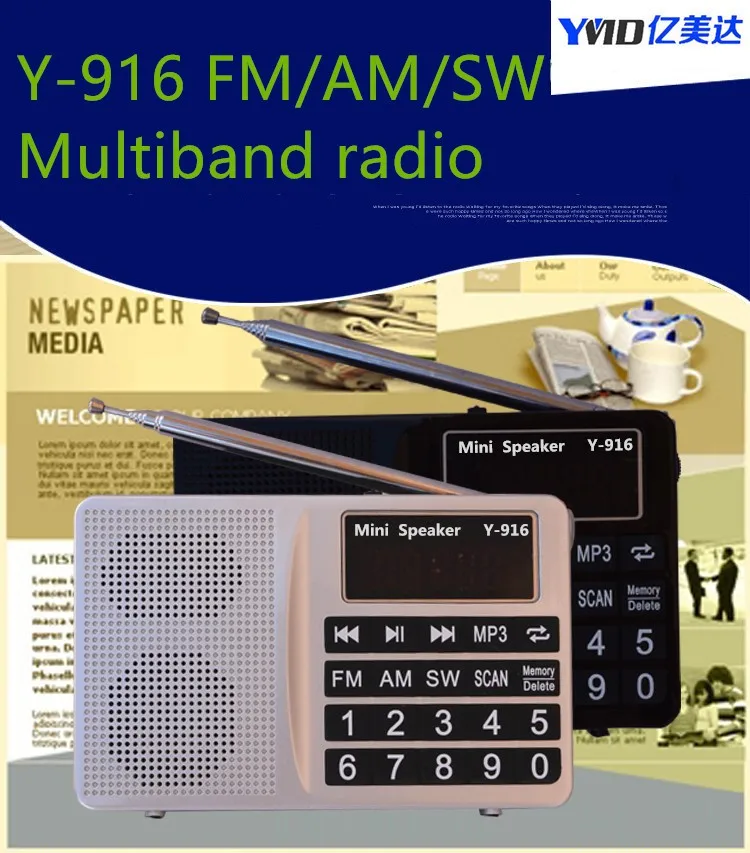 Portable Am Fm Sw Radio 9 Bands Radio With Bass Speaker Music Box Scan