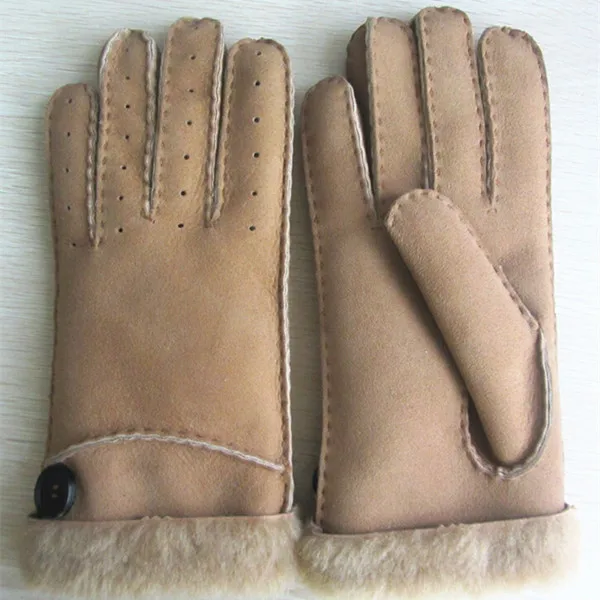 Leather & Fur womans fashion winter gloves hand