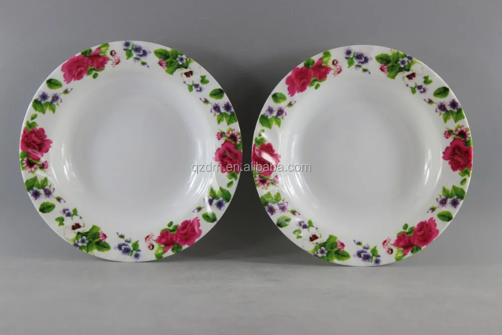 10 Inch Melamine Soup Plate Plastic Deep Dish Round Shape