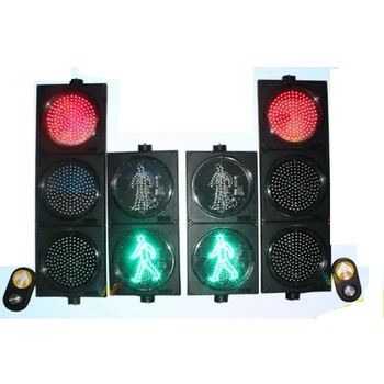 Road Cross 300mm Pedestrian 3 Color Button Push Traffic Signal Light ...