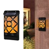 Ningbo 72 LED 3.7V Lattice Design Wall Mounted Flame Dacing solar Wall Light for yard/garden