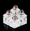 clear high heel acrylic glass ring holder/custom wholesale acrylic ring holder block plexiglass ring display riser