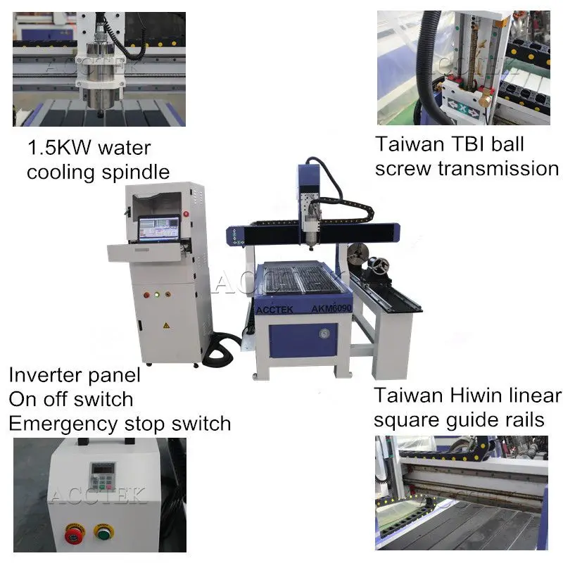 AKM6090 CNC ROUTER WITH ROTARY