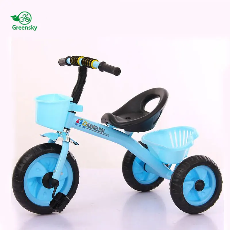 tricycle with basket on back