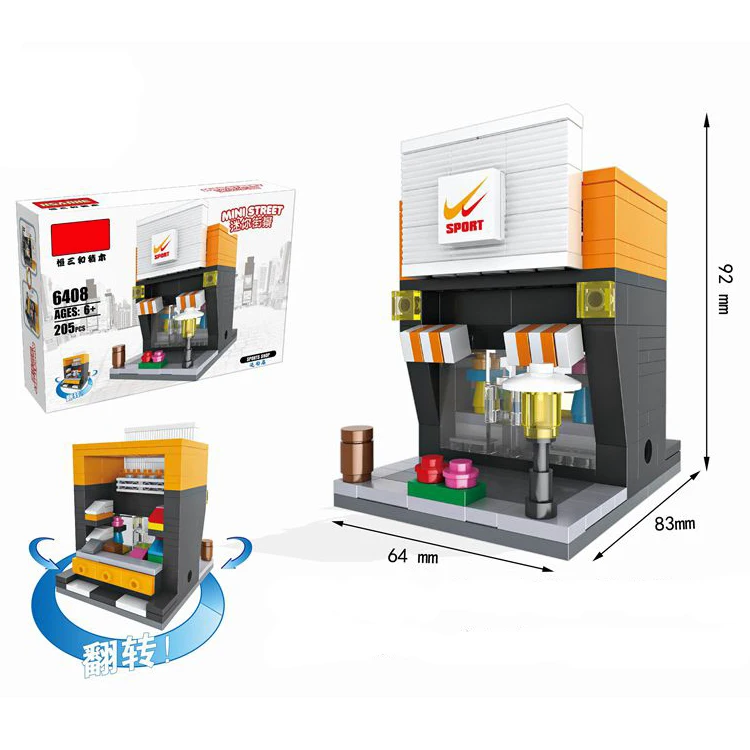 Miniature Houses Model HSANHE Creative Plastic Educational Toy building blocks For Kids