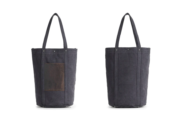 European brand fancy elegant vintage design cotton canvas women ladies handbag hand bag with leather trim