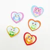 light weight for clothes decor 25*23mm owl with heart frame wooden button