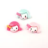 cute cartoon colored girl design resin flat back for kids hair accessories