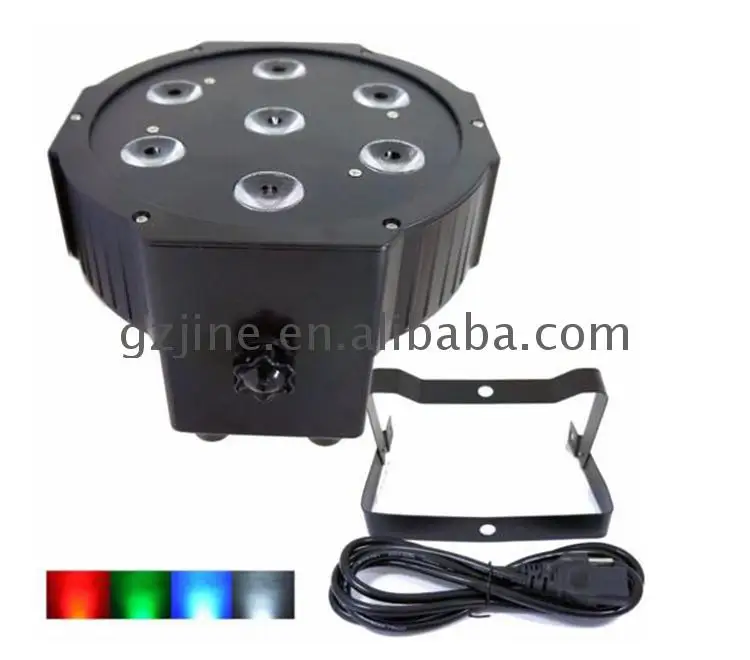 7pcs 9w rgvw par light