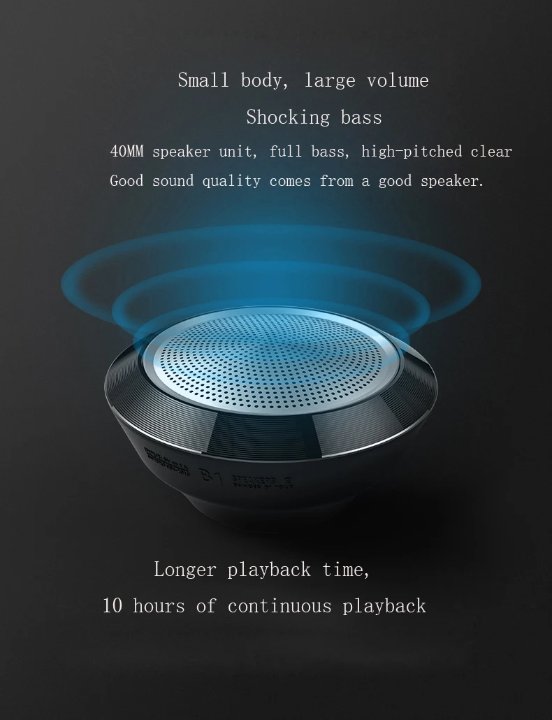 2019 new design Wireless Speakers Outdoor Portable Mini Speaker With Answerable call - ANKUX.COM